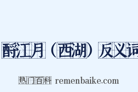 酹江月（西湖）反义词是什么意思的图片
